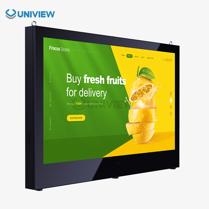 75-Inch 4000 Nits High Brightness Outdoor Display Vertical/Horizon + IP55 Waterproof