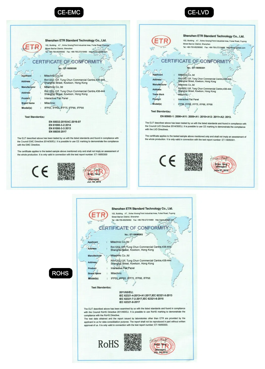 Certification FCC
