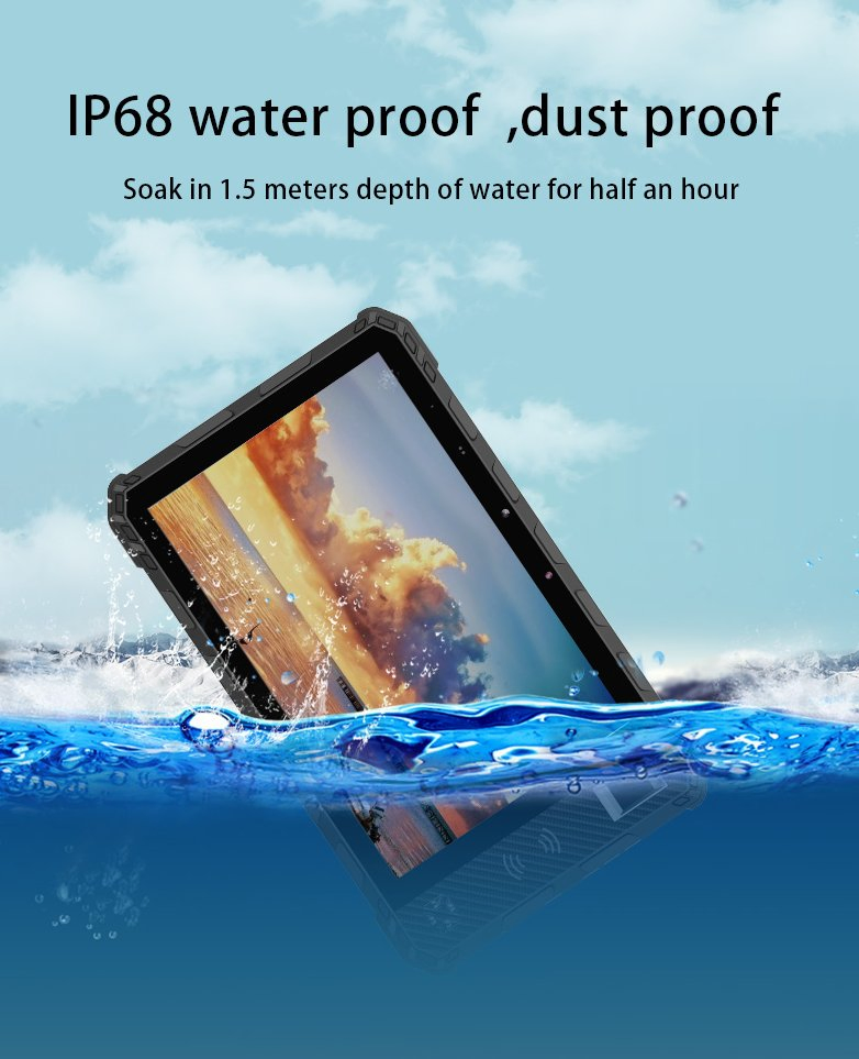 Drop-Resistant, All-Weather for Field Operations Industrial Rugged Tablet PC