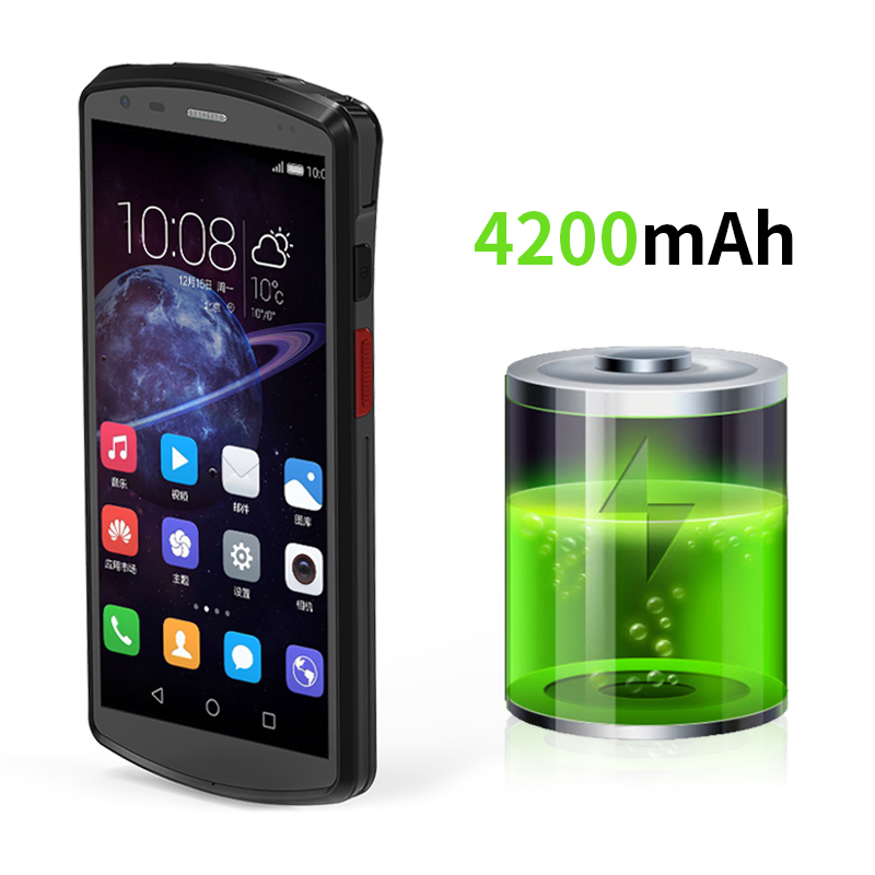 4G Lte Rugged Warehouse Industrial Android 8.1 Biometric Fingerprint 1d 2D Qr Barcode Handheld Terminal