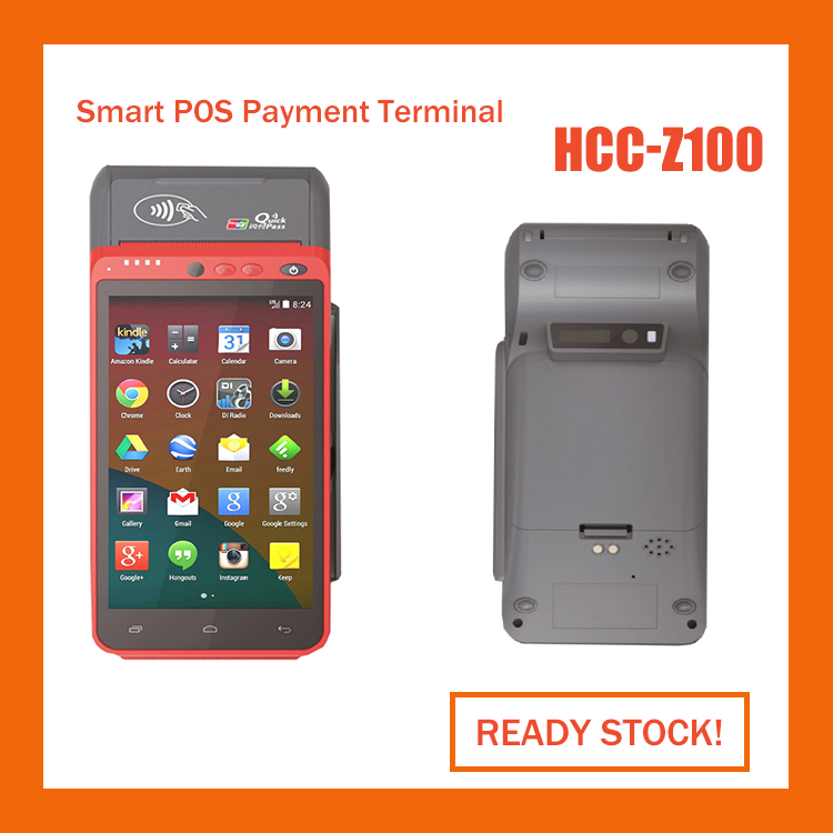 Rugged Hand Held Mobile Airtime 4G Android Ticket Printer All-in-One POS Terminal Built in Printer for Grocery Hcc-Z100