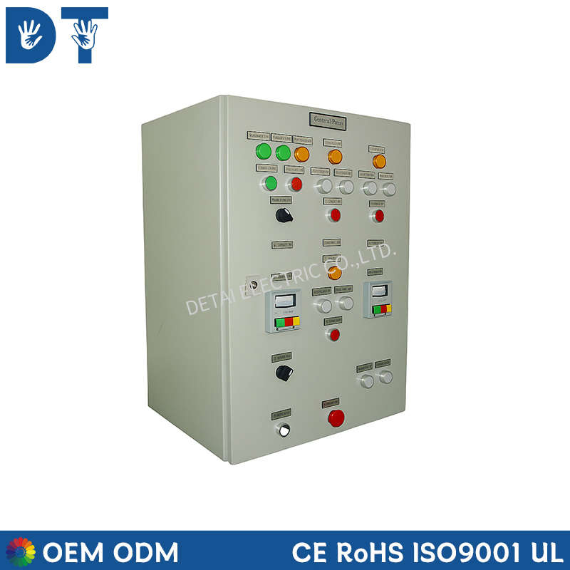 Custom PLC Control Panel with Dual HMI Touch Screen Industrial Automation System Control Cabinet