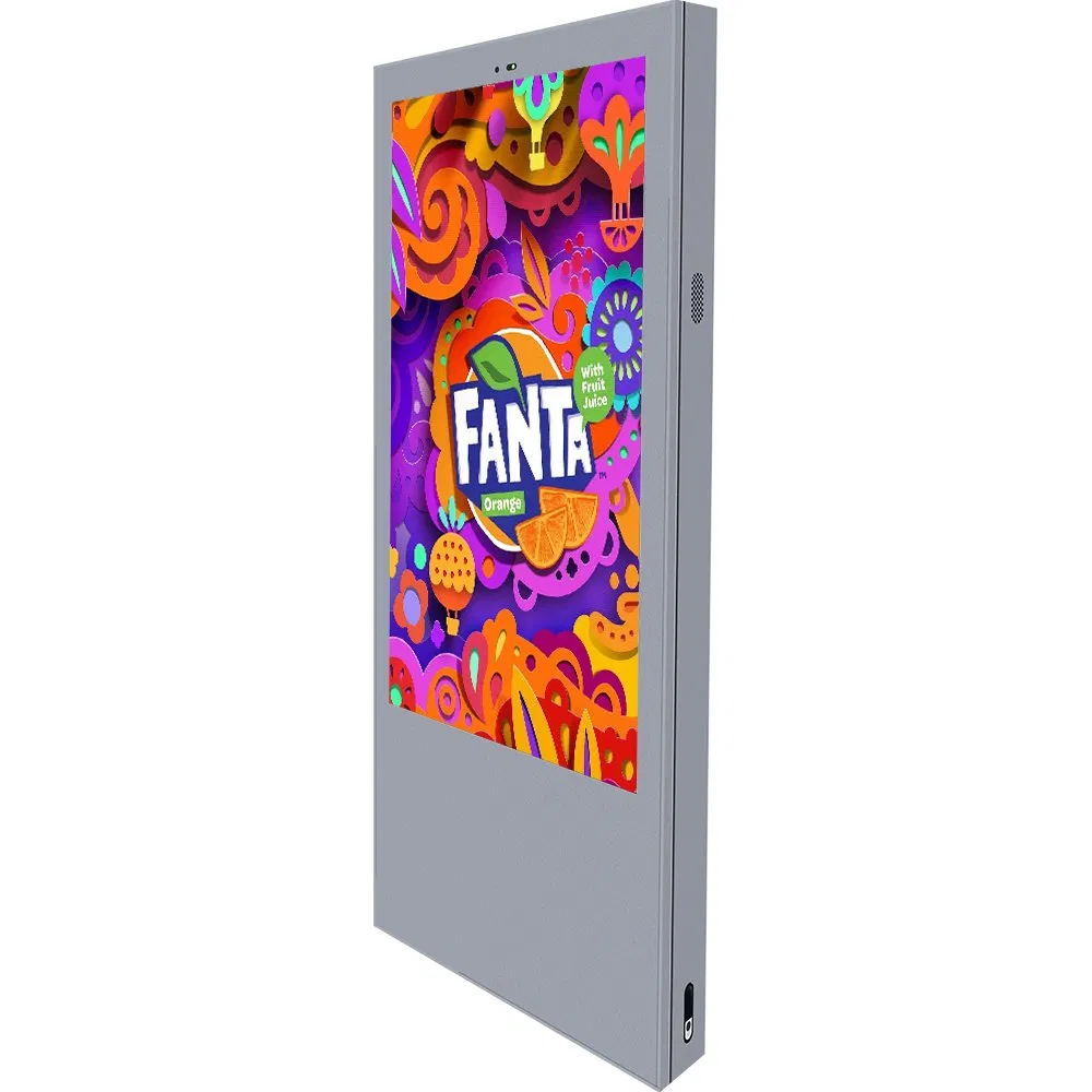 New Product 65/75 Inch 2500nits Single Side Floor Standing Outdoor Totem Digital Signage High Brightness LCD Advertising Display