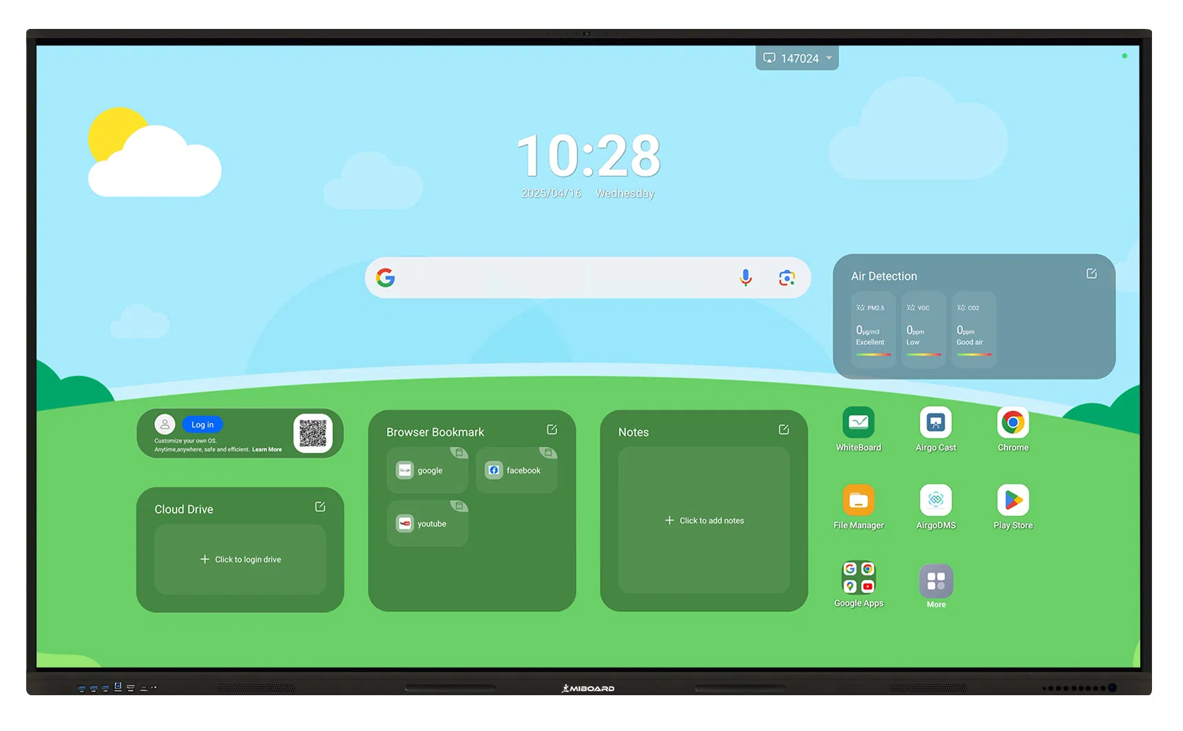 Miboard V14. E2 OEM Factory Price Interactive Flat Panel 75 Inch with Google Edla-Licensed Smart Board Whiteboard for Education