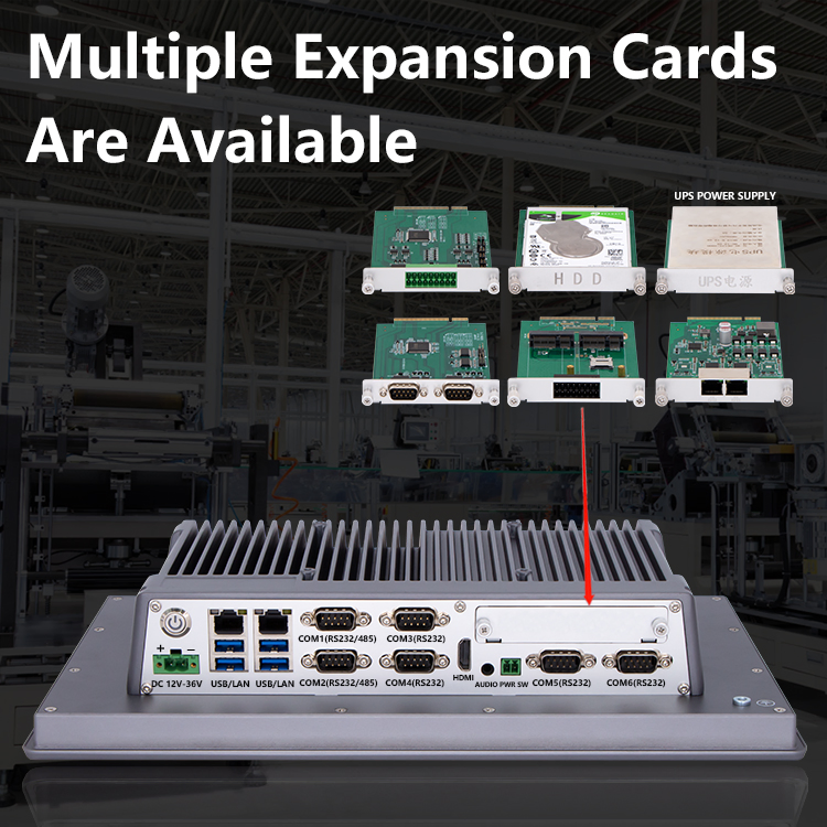 En60601 Fanless Embedded Panel PC J1900/J6412 Industrial Touch All in One PC Computer with Linux/Win 10 11