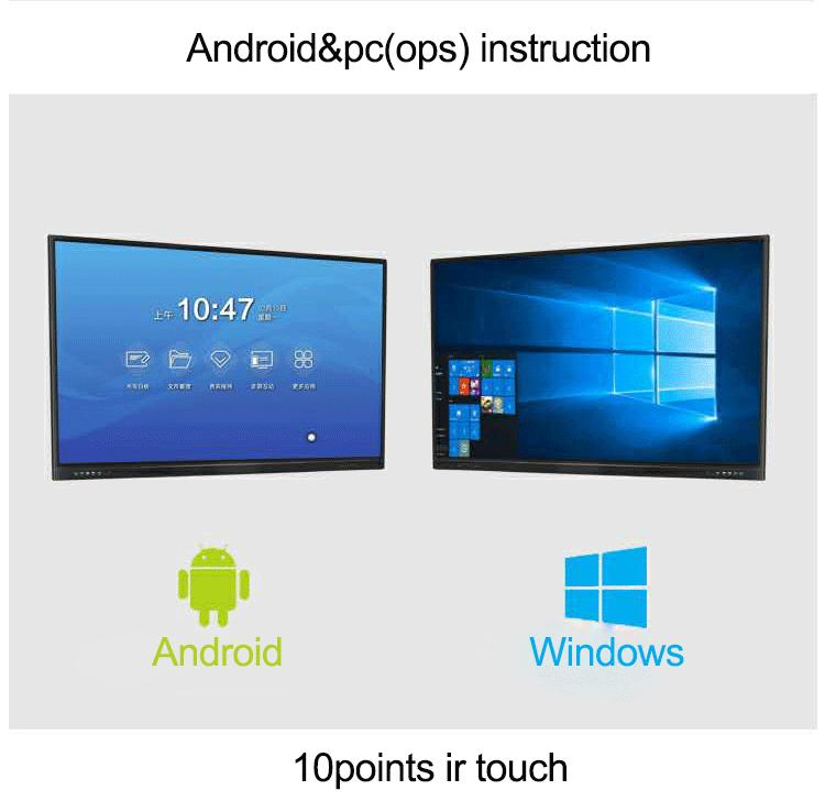 School Teaching Smartboard All in One Interactive Digital Flat Panel for Classroom
