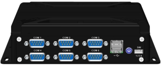 Industrial-Grade Fanless Edge Computing Gateway Aluminum Die-Casting Body J4125/J6412 Quad-Core 6*Serial+Dual Gigabit Ethernet 9-36V Wide Voltage