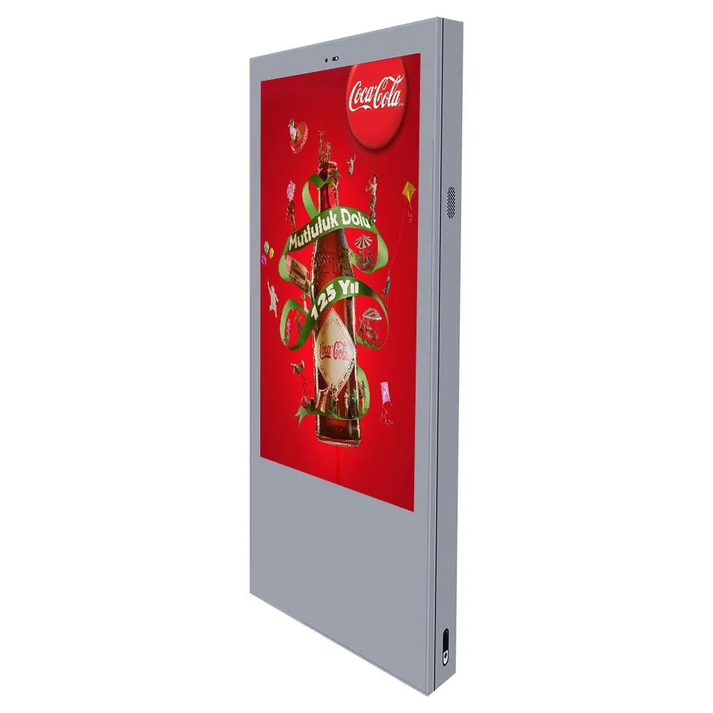 New Product 65/75 Inch 2500nits Single Side Floor Standing Outdoor Totem Digital Signage High Brightness LCD Advertising Display