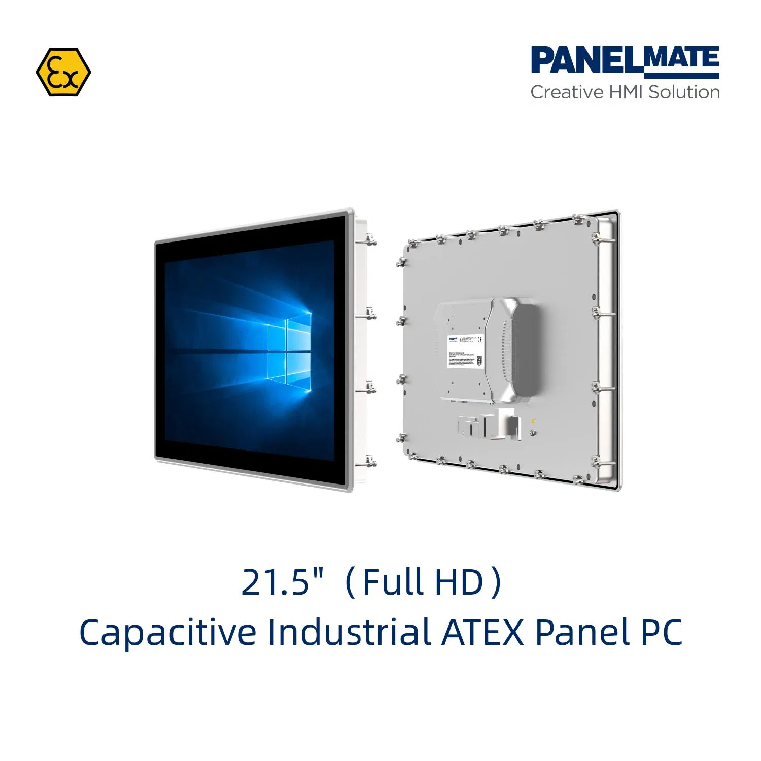 21.5 Inch IP65 Rugged Touch Screen 3855u Industrial Embedded Atex HMI Operation Panel PC