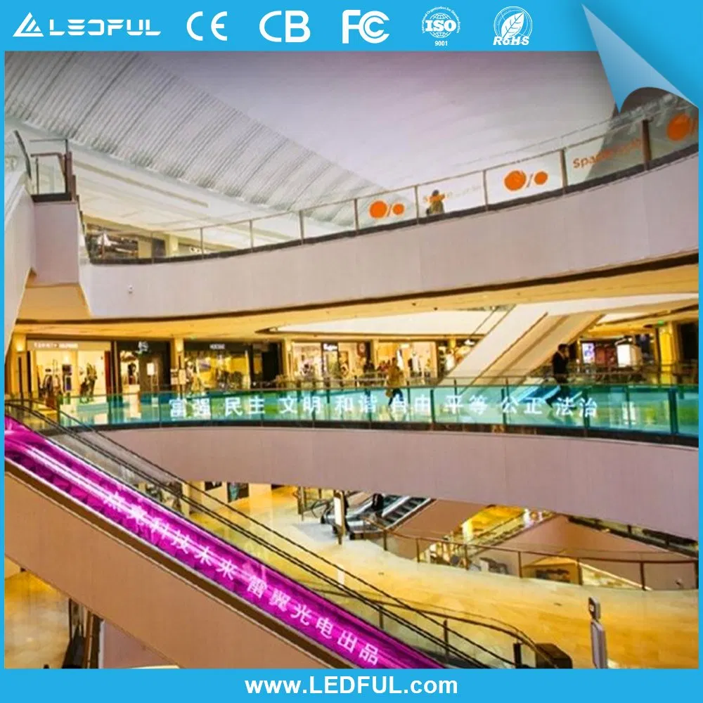 High Brightness P3.91 P10 Outdoor Film Curtain Glass Transparent Mesh LED Screen Display