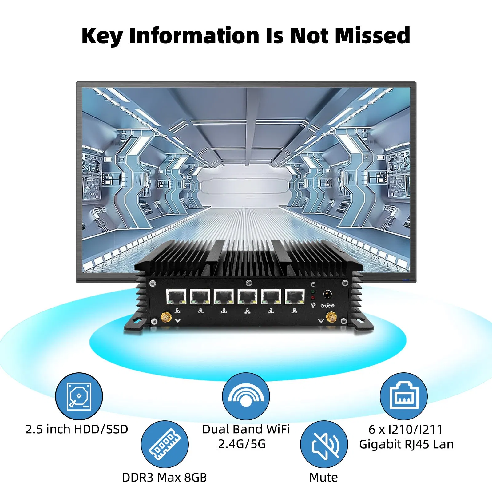 Hystou 6LAN Industrial Embedded Fanless Mini PC Powerful Intel CPU 10th Gen Corei5 Cheap Wholesale Desktop Computer