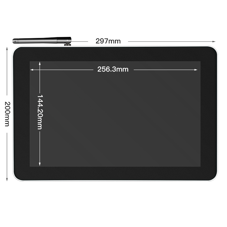 11.6 Inch Industrial Panel PC, True Flat Embedded Wall-Mounted Capacitive Touch Screen, All-in-One Industrial Tablet