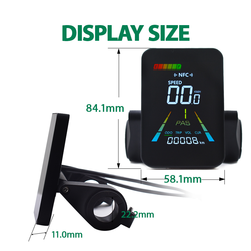 Rugged Ebike Screen for Leisure Rides with Bicycle Speed Mileage Computer