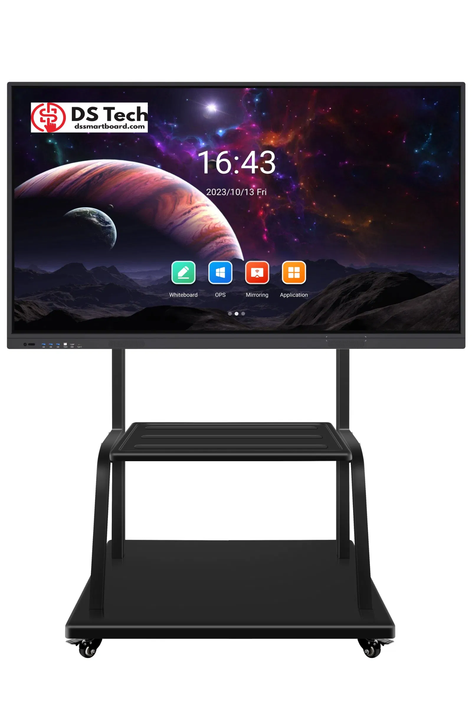 65 75 85 inch 4K Interactive Smart Board Touch Screen Teaching Digital Boards &nbsp;Dual system Android 14 Win 10 for school and office