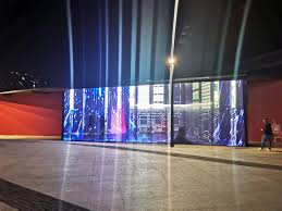 High Brightness P10.42 Semi-Outdoor Giant Architectural Curtain Advertising Glass Transparent LED Display