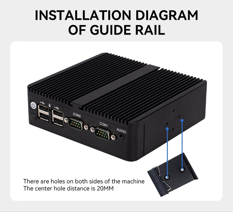Mini PC Industrial Computer with High Quality and 19V/2 5A Power Input