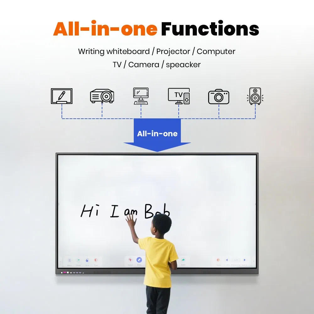75 Inch Touch Screen Interactive Flat Panel All in One Smart Board for School Education