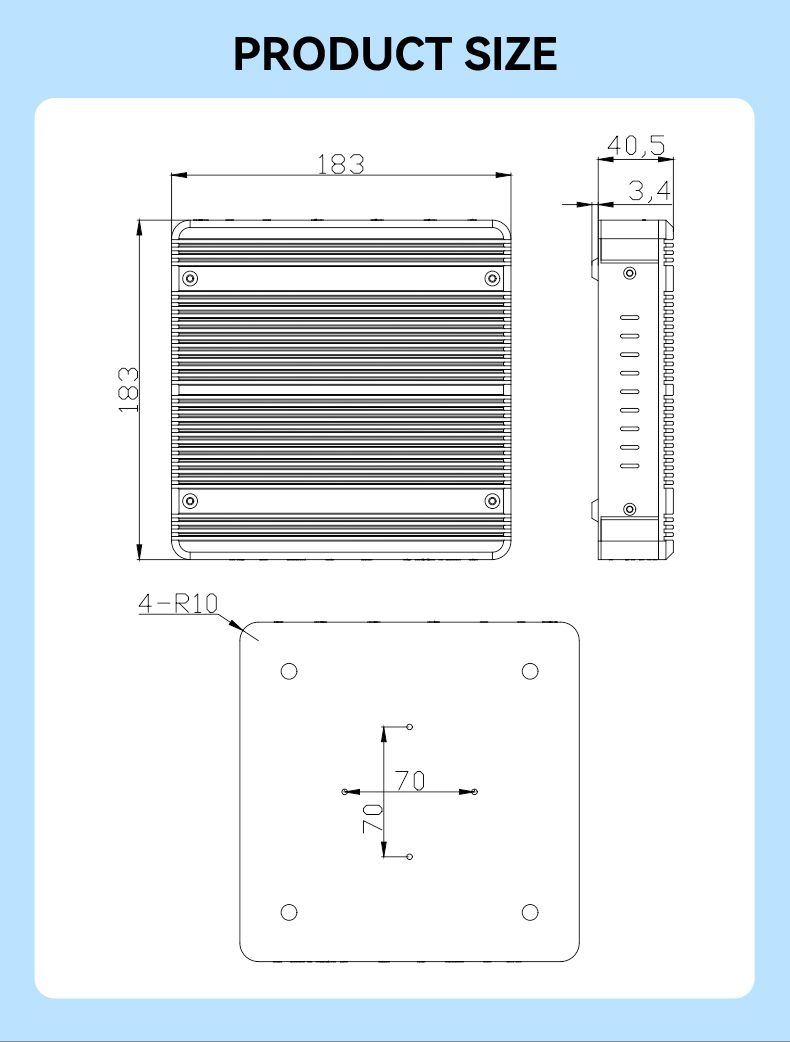 Industrial Computer Fanless Embedded Ipc for Industrial Automation