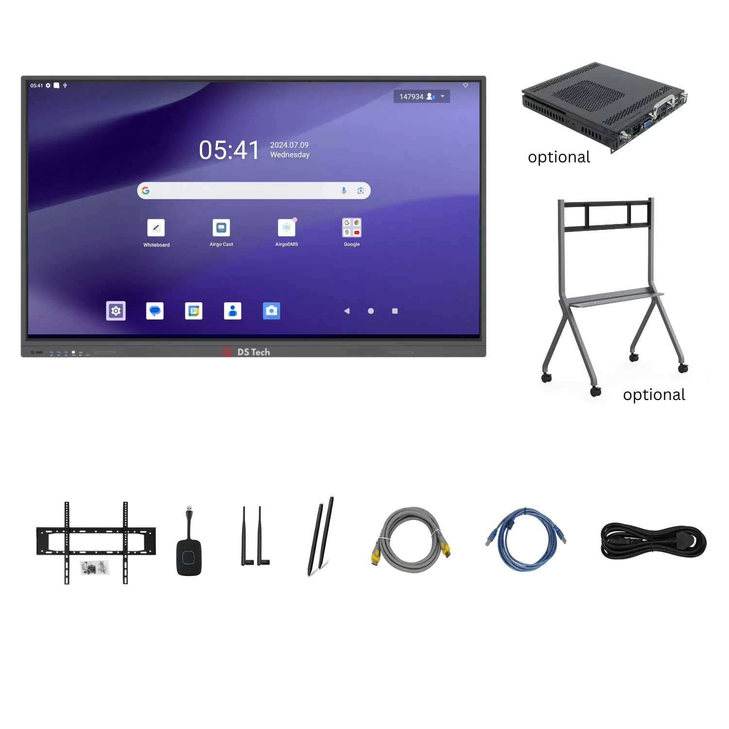 Free Google EDLA Certified &nbsp;Android 14.0 smart board Edutech 65 75 85 98 inch AI Interactive Flat Panel (IFPD)