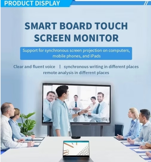 Touchscreen Classroom Touch Board 75 Inch Android 14 Interactive Flat Panel Smart Board