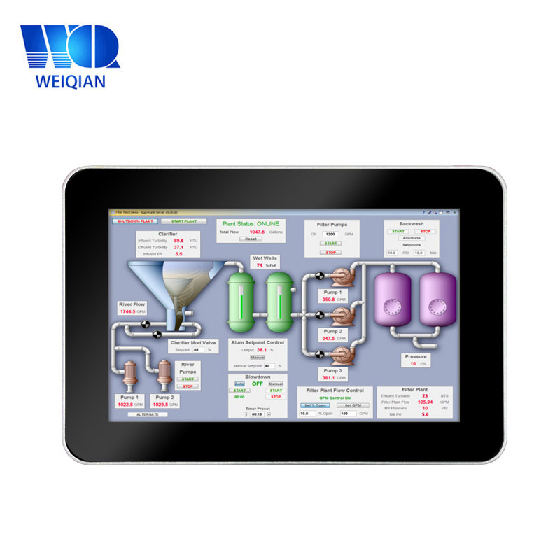 IP65 Industrial Marine LCD Display Vehicle-Mount Computer 10.1 Inch LED Waterproof Panel PC Touchscreen Monitors