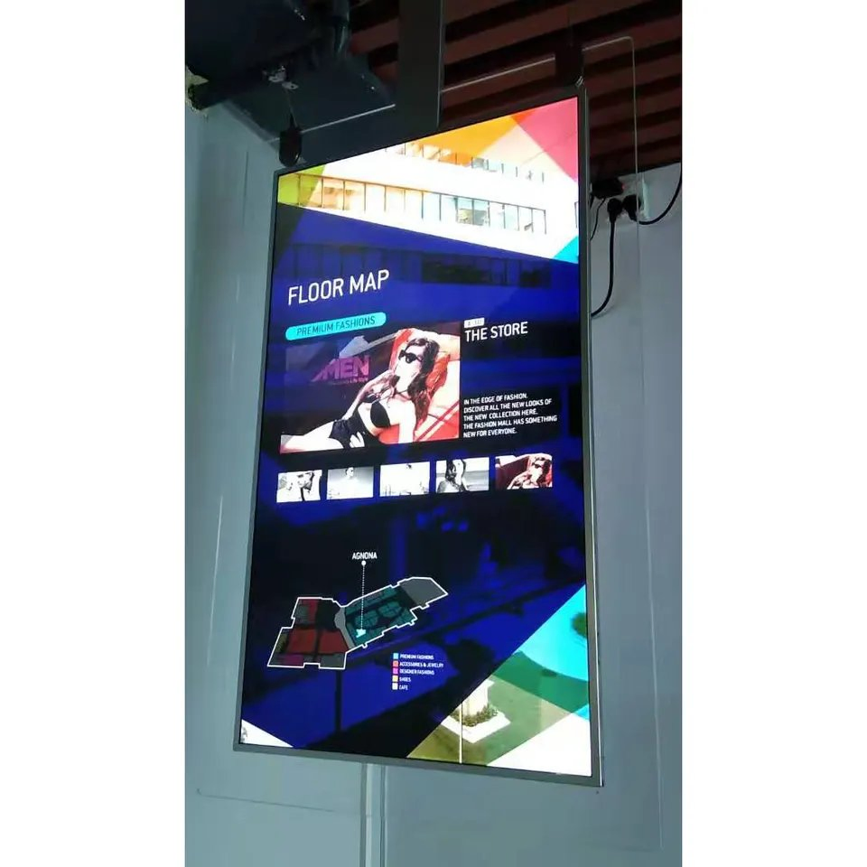 Semi Outdoor Shop Window Display High Brightness Window Display for Outdoor Facing Advertising Digital Signage