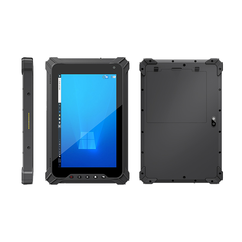 8 Inch 4G LTE Rugged Industrial Tablet Vehicle Mounted IP65 Computer Fingerprint Barcode Scanning GPS Windows Tablet PC Q802