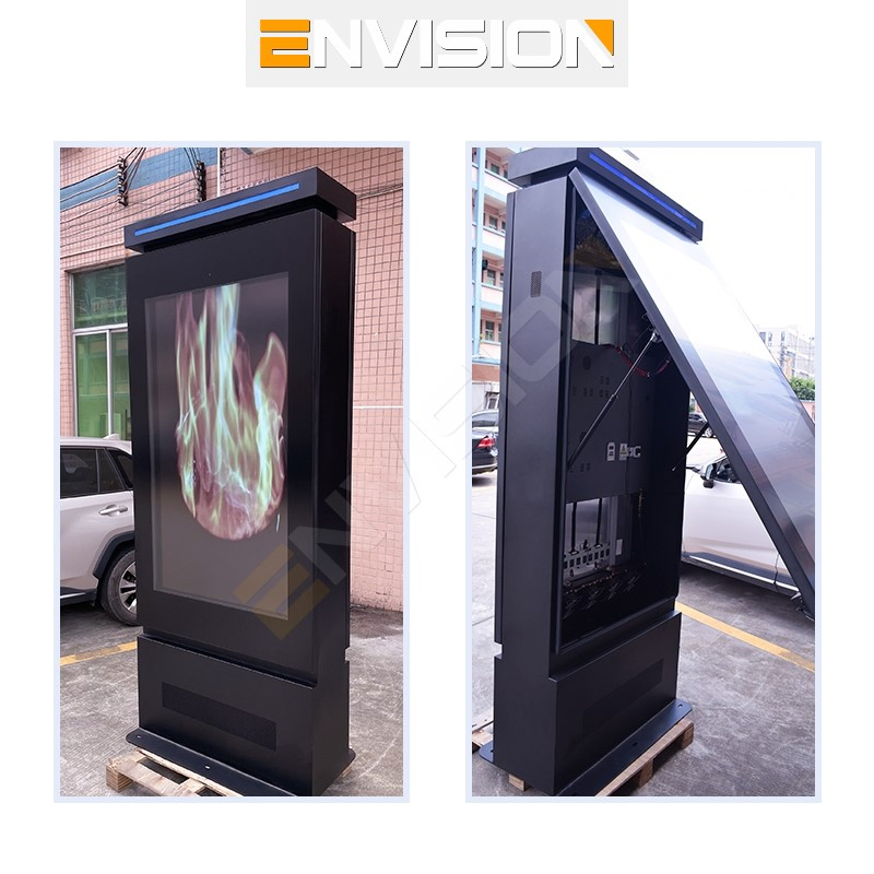 Outdoor LCD Digital Signage Display with HD and High Brightness and USB HDMI Camera
