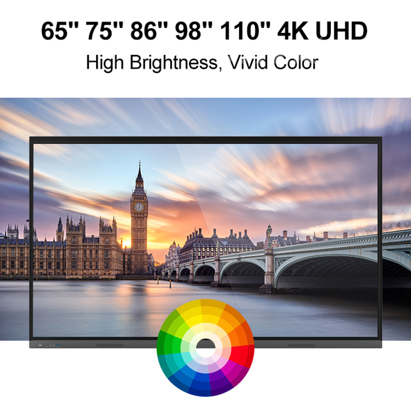 4K Ultra Thin 65 Inch Interactive Smart LED Conference Machine P1.875 All-in-One LED 4mm AG Tempered Glass All-in-One Display