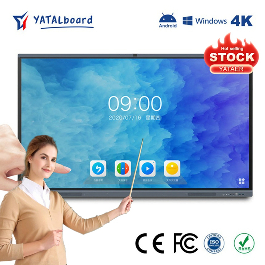 55 65 75 86 98 110 Inch Interactive Whiteboard Touch Screen All-in-One PC Smart Display for School Conference Classroom