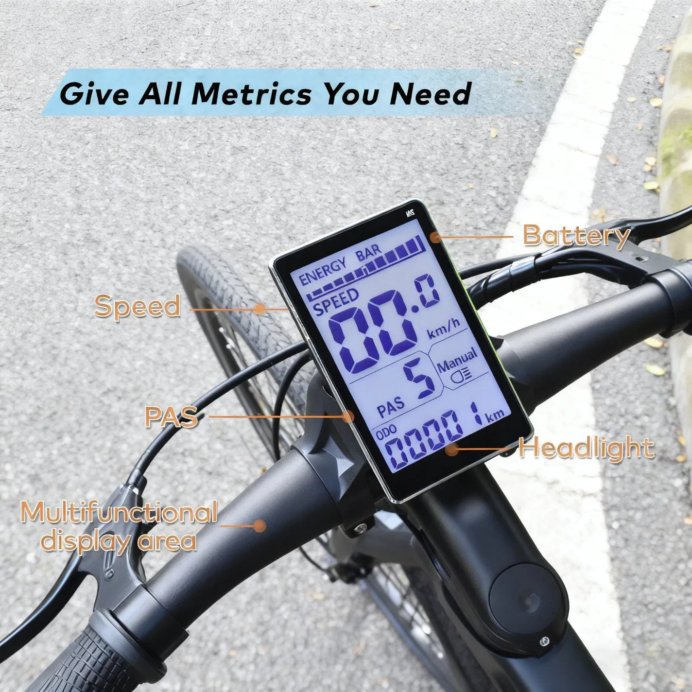 Rugged Ebike LCD Screen for Mountain Rides with Speed Tracking Computer