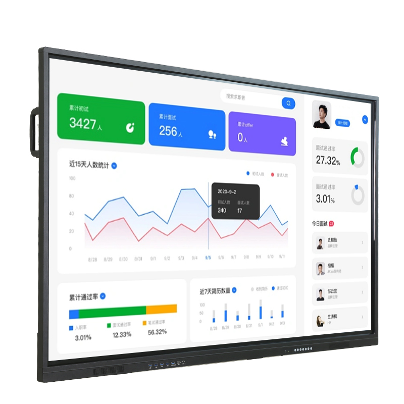 86 Inches 4K Interactive Flat Panel IR Touch Digital Flat Panel Smart Panel for School