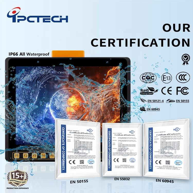 8.4 Inch Waterproof Embedded Fanless Industrial in-Vehicle Car Computer Win10 11/Linux Android for Intelligent Transportation