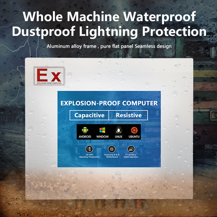 OEM/ODM Aluminum Alloy ATEX Explosion Proof Industrial Touch Panel PC with IP66 Water and Dust Proof