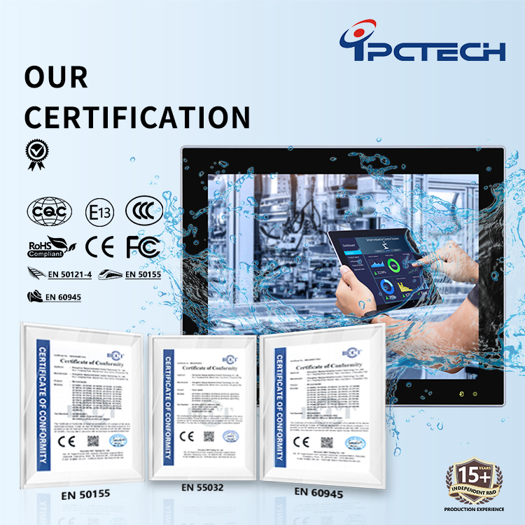 IEC 62321 12.1 Inch LED Screen Fanless Embedded Panel PC J1900/J6412 Industrial Touch All in One PC Computer with 2*Rj-45, 4*USB, 6*COM