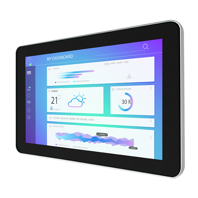 Factory 19" 19.2" Industrial Panel PC Computer with Wall Embedded IP65 Waterproof Fanless Aluminum Frame