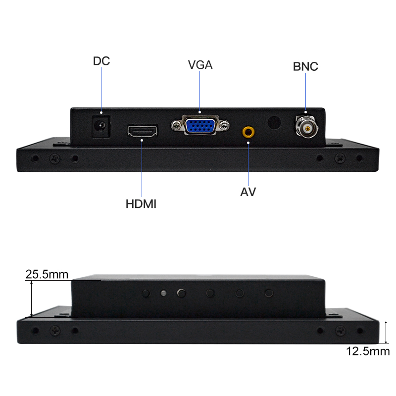 Factory 8" 9.7" Wall Mount IPS Square Touch Screen Industrial Metal Vehicle Computer HDMI Panel Mini Monitor PC