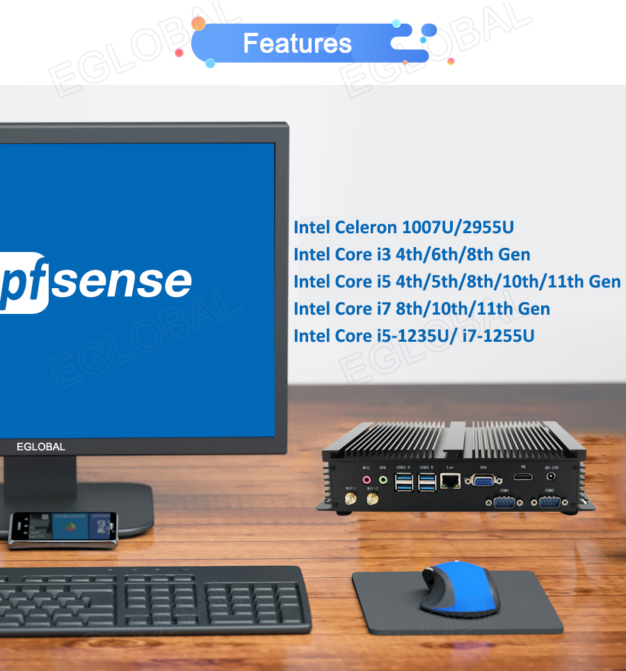 High-Performance Industrial Mini PC Core I3-6157u 16g D4 512g SSD WiFi5 Rugged Water-Proof Computer