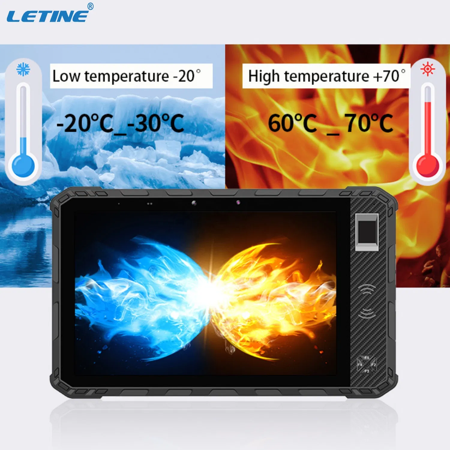 Drop-Resistant, All-Weather for Field Operations Industrial Rugged Tablet PC
