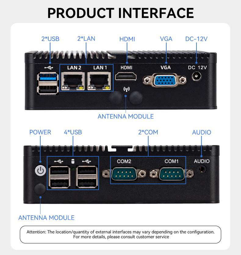 Industrial Mini PC with High Quality and Reliable 19V Power Input