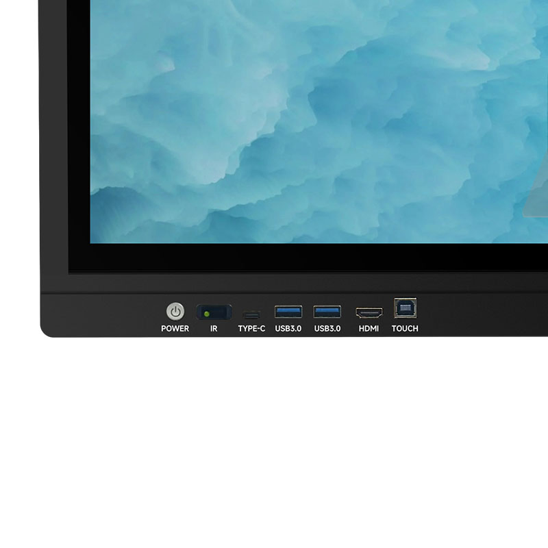 Floor Standing High Definition Anti Glare 75 Inch Intelligent Smart Board Dual System 4K 20 Points Touch Interactive Whiteboard for Company Meeting