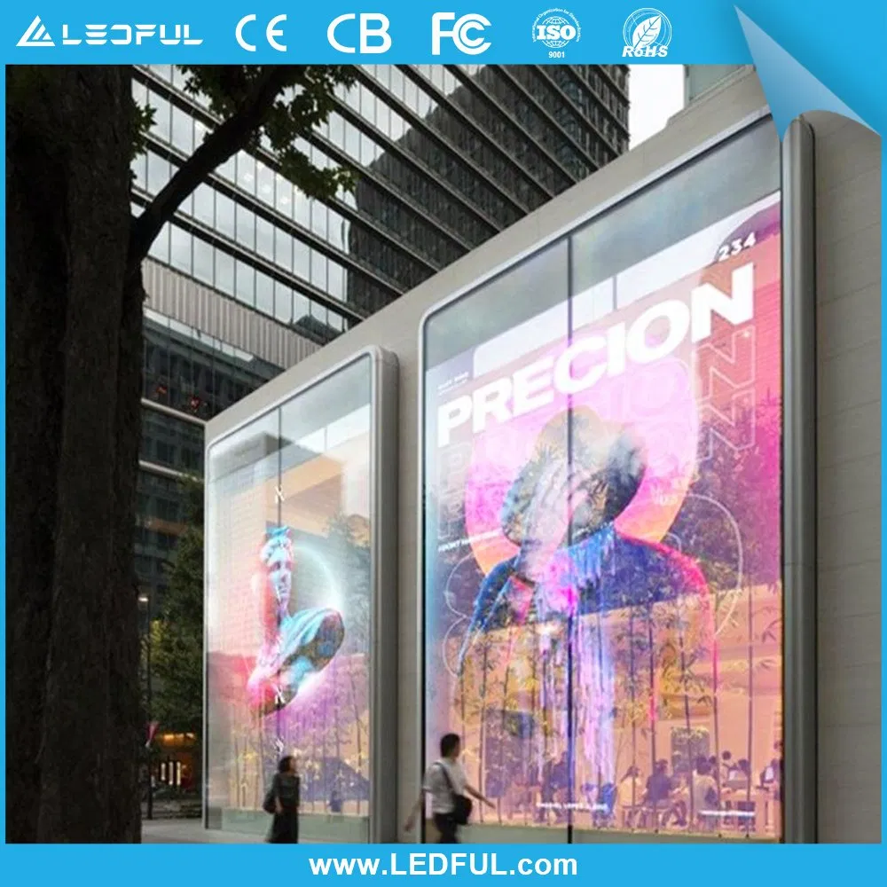 High Brightness P3.91 P10 Outdoor Film Curtain Glass Transparent Mesh LED Screen Display