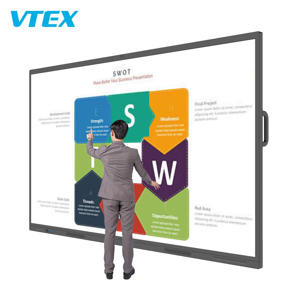 55 75 Inch 4K Interactive Table Touch Screen Smart Board Interactive Flat Panel Classroom