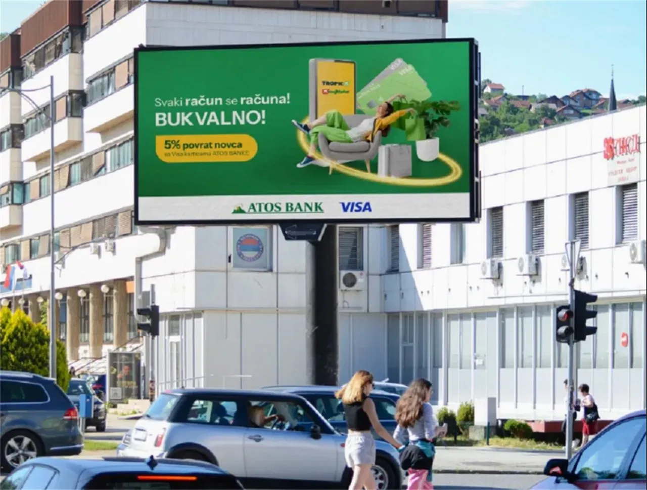 Waterproof IP65 Energy-Saving Outdoor LED Billboard High Brightness P4.4 P5.7 P8 P6.67 P10 LED Display