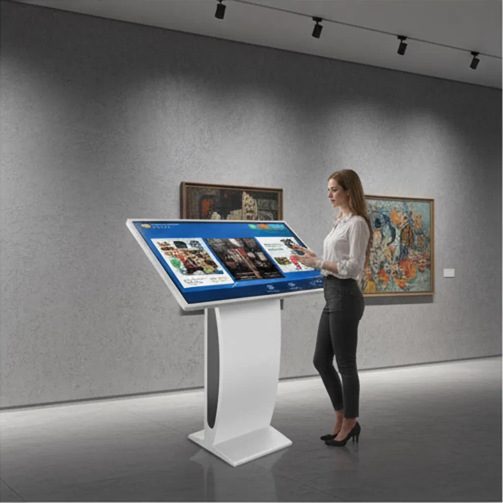 Digital Ticket Dispenser System with NFC and Interactive Display Features Advertising Display Stand