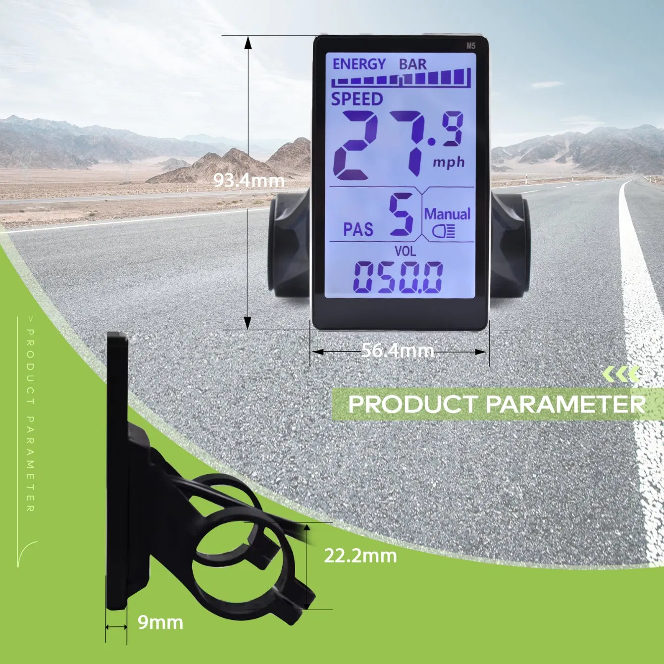 Rugged Ebike LCD Screen for Mountain Rides with Speed Tracking Computer