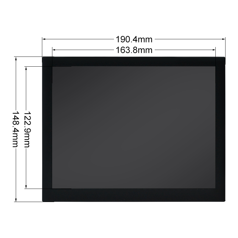 Factory 8" 9.7" Wall Mount IPS Square Touch Screen Industrial Metal Vehicle Computer HDMI Panel Mini Monitor PC