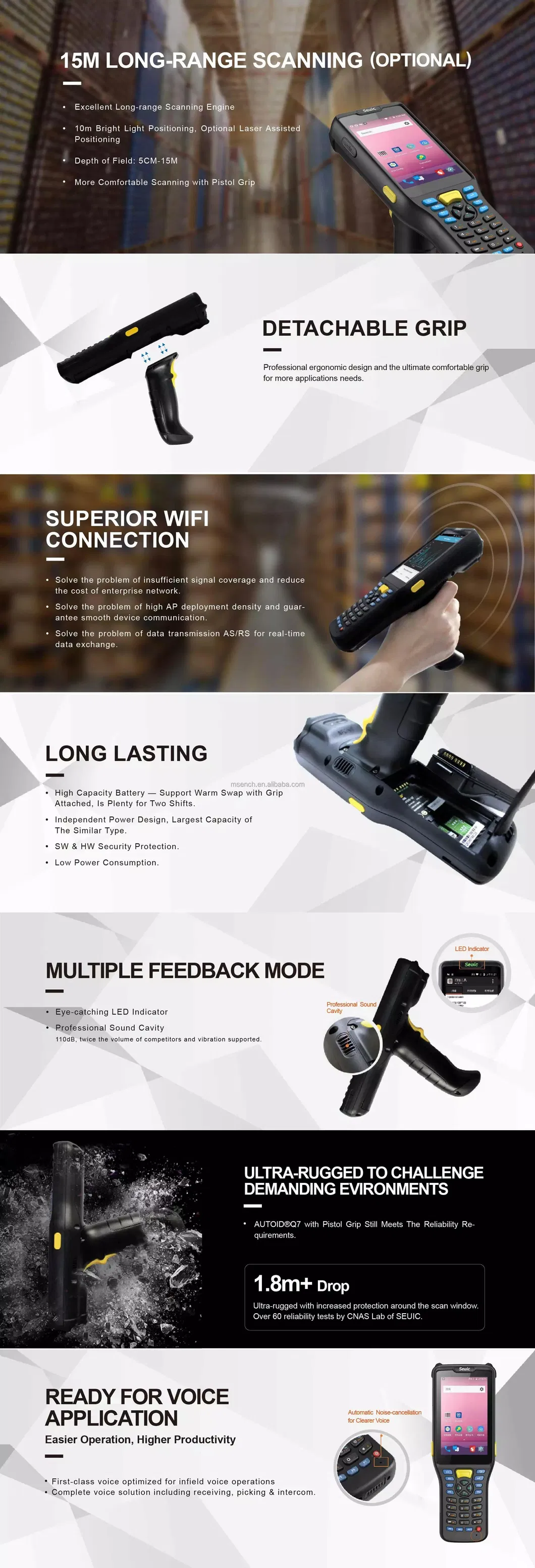 Industrial PDA Terminal Features