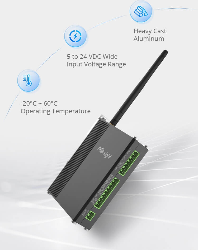 Industrial IoT Controller Lorawan RS232 RS485 Ports Remote Control Data Acquisition