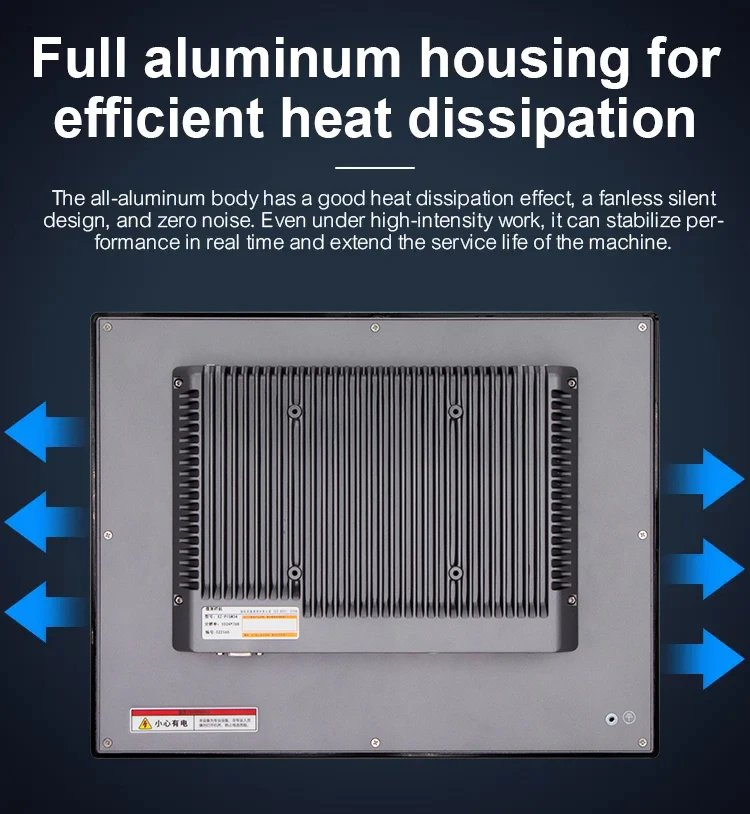 17 Inch Linux/Win 10 11 Industrial Panel PC Embedded Fanless All in One Desktop PC Computer with J1900/J4105/J4125/J6412/I3/I5/I7